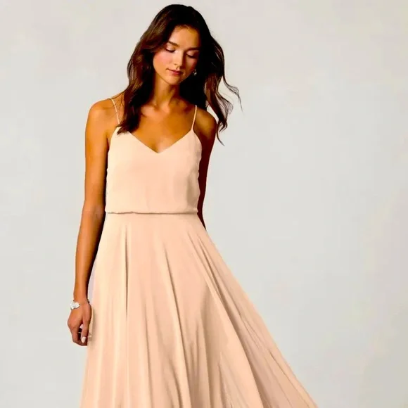 jenny yoo pink bridesmaid dress Jenny Yoo Luella Dress in Powder Pink